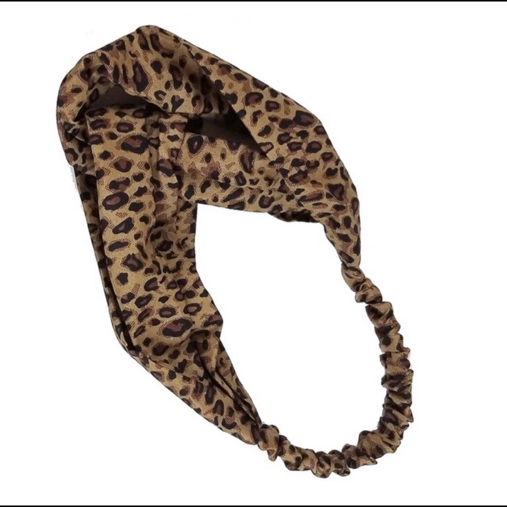 Leopard Print Headband - Brown